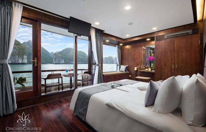 Suite cabin balcony on Orchid Cruises