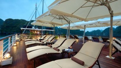 Sun deck on Azalea Cruises Cat Ba Island